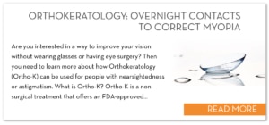 Orthokeratology - Chicago Optometrist